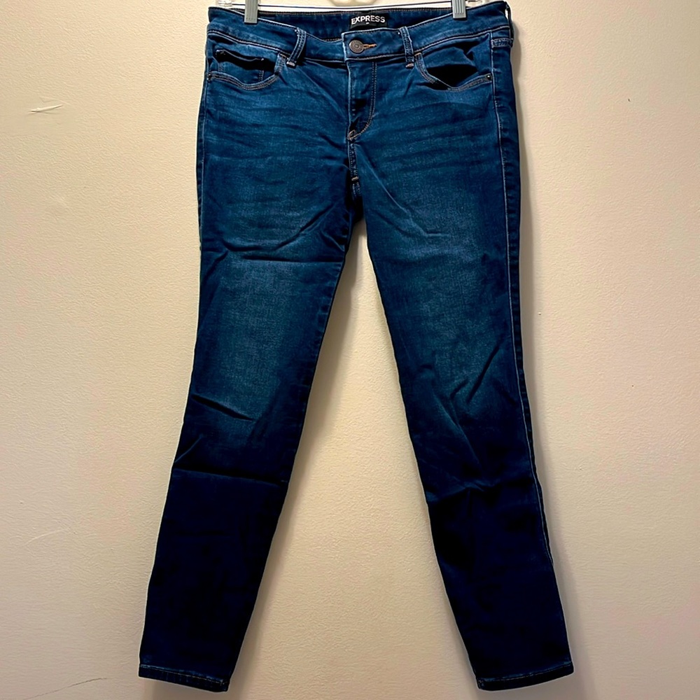 Dark Low Rise Express Jeans-Legging Fit
